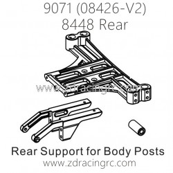 ZD RACING Pirates2 TC-8 9071 V2 Parts 8448 Rear Support for Body Posts