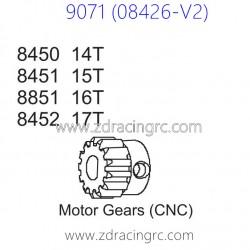 ZD RACING Pirates2 TC-8 9071 V2 Parts 8450 Upgrade Motor Gear CNC