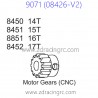ZD RACING Pirates2 TC-8 9071 V2 Parts 8450 Upgrade Motor Gear CNC