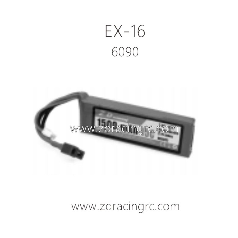 ZD RACING EX16 Parts 6090 7.4V 1500mAh Li-Po Battery
