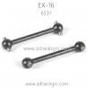 ZD RACING EX16 Parts 6531 Rear Horizontal Drive shafts