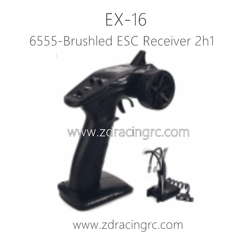 ZD RACING EX16 Parts 6555 2.4GHz 2-CH Radio Brushled ESC Receiver 2h1