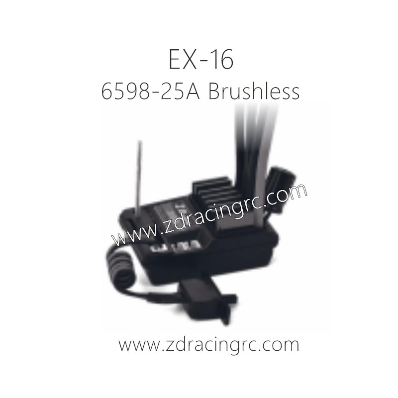 ZD RACING EX16 Pro Parts 6598 25A Brushless ESC Receiver 2H1