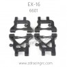 ZD RACING EX16 1/16 Drift Car Parts 6601 Front & Rear lower arms