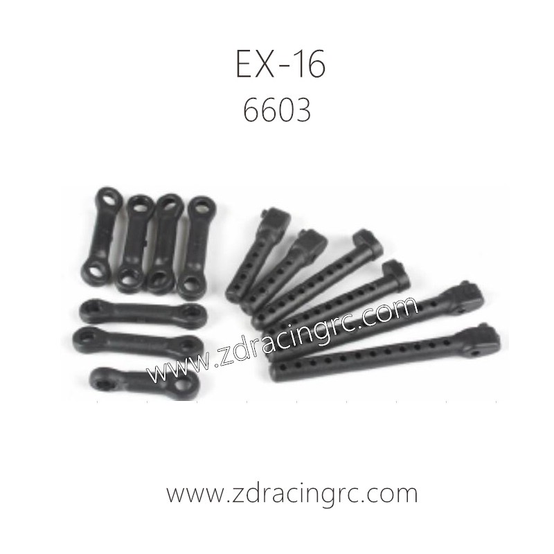ZD RACING EX16 1/16 Drift Car Parts 6603 Front rear upper suspension arms