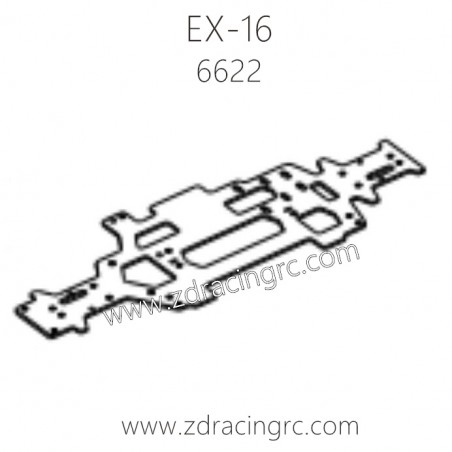 ZD RACING EX16 1/16 Drift Car Parts 6622 Chassis Aluminum alloy CNC
