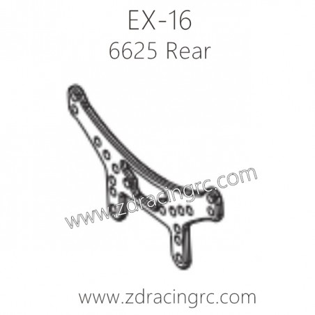ZD RACING EX16 1/16 Drift Car Parts 6625 Rear Shock Plate Aluminum alloy CNC