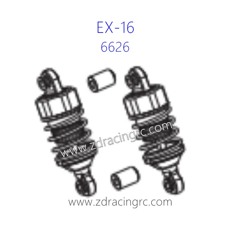 ZD RACING EX16 1/16 Drift Car Parts 6626 Aluminium Shock Absortber