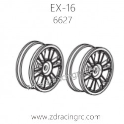 ZD RACING EX16 1/16 Drift Car Parts 6627 2pcs Tire Rim (coppery) Set