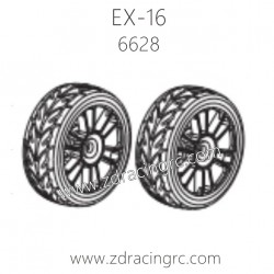 ZD RACING EX16 1/16 Drift Car Parts 6628 Tire Rim (coppery) Set