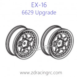 ZD RACING EX16 1/16 Drift Car Parts 6629 Aluminium Tire Rim Set