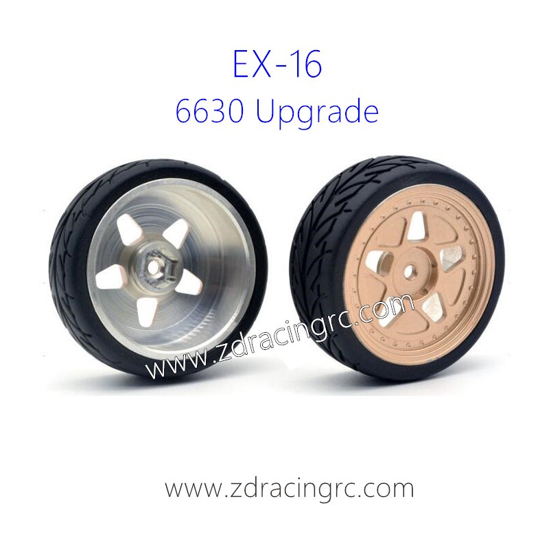 ZD RACING EX16 1/16 Drift Car Upgrade Parts 6630 Aluminium Tire Rim Set