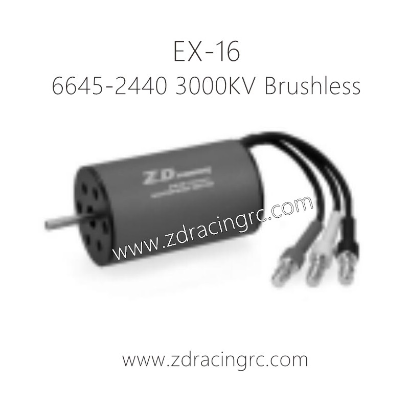 ZD RACING EX16 1/16 Drift Car Parts 6645 2440 3000KV Brushless Motor