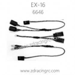 ZD RACING EX16 1/16 Drift Car Parts 6646 Light Line Group