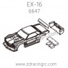 ZD RACING EX16 1/16 Drift Car Parts 6647 Car (B) body