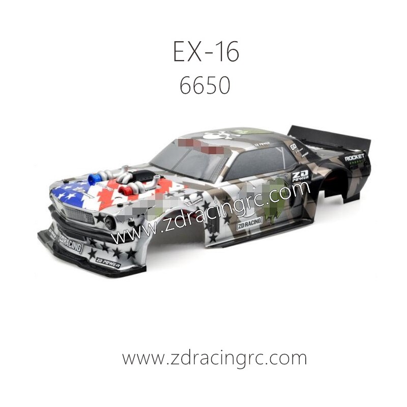 ZD RACING EX16 1/16 Drift Car Parts 6650 Car (B) body Set