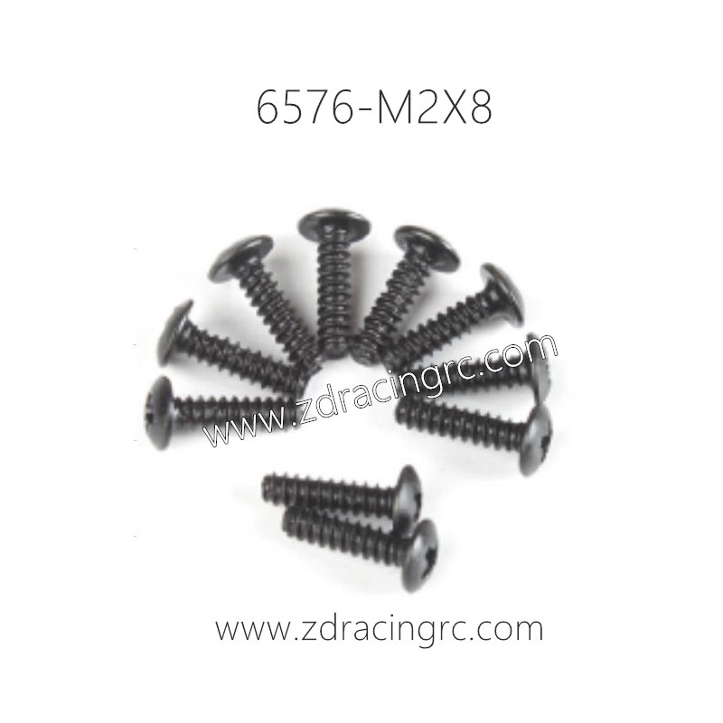 6576 M2X8 Pan Selt-tapping Screw Set for ZD RACING 1/16 RC Car