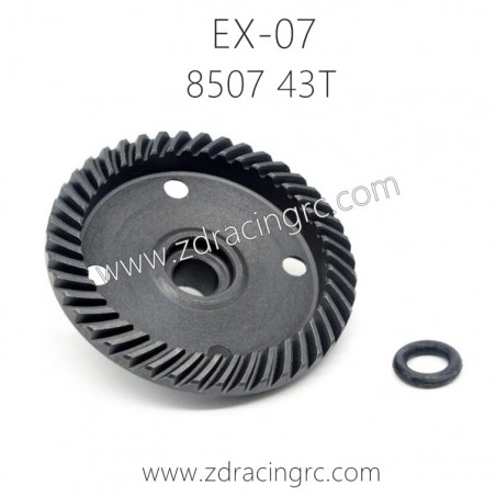 ZD RACING EX07 RC Car Parts 8507 43T Differential Big Bevel Gear