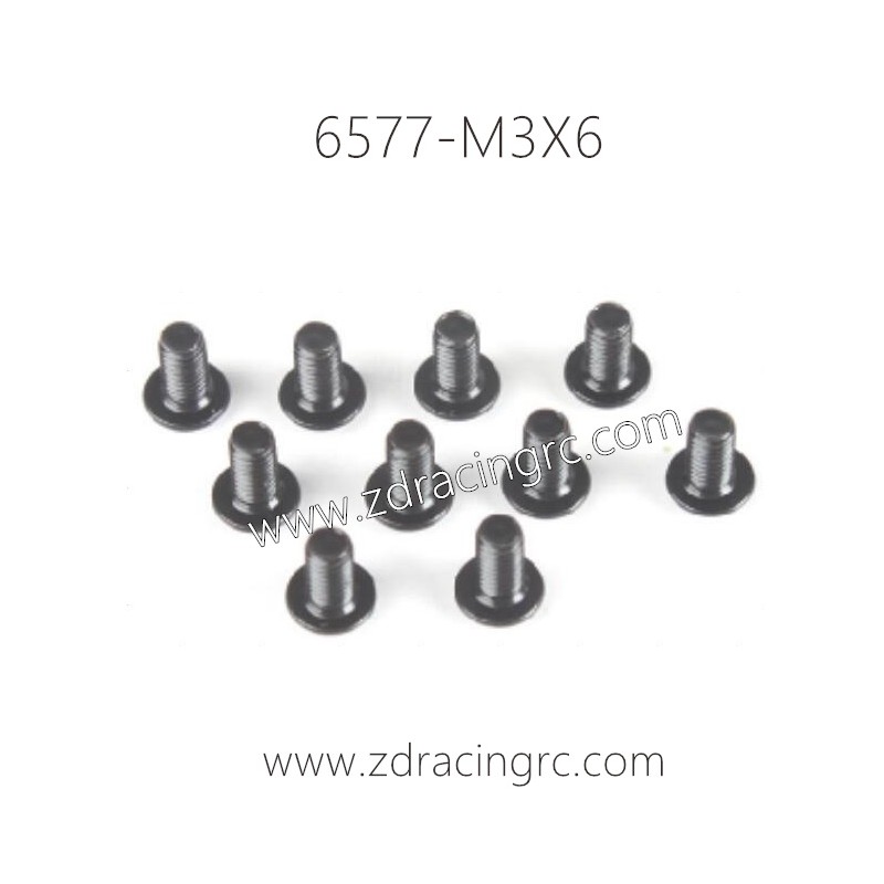 6577 M3X6 Button Head Screw for ZD RACING 1/16 RC Car