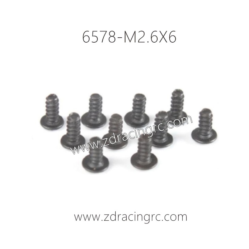 6578 M2.6X6 Pan Self-tapping Screw Set for ZD RACING 1/16 RC Car