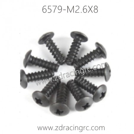 6579 M2.6X8 Pan Self-tapping Screw Set for ZD RACING 1/16 RC Car