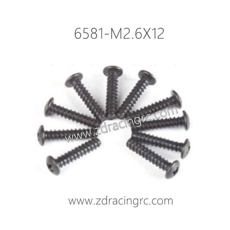 6581 M2.6X12 Screw Set for ZD RACING 1/16 RC Car