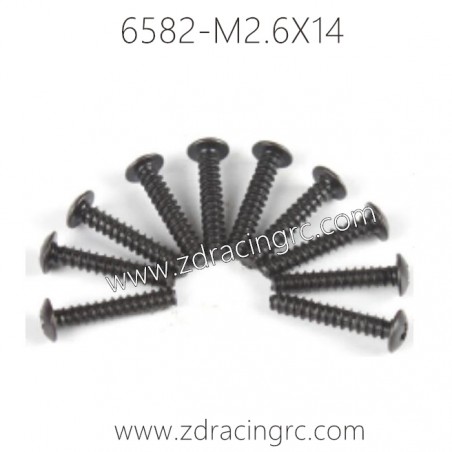 6582 M2.6X14 Screw Set for ZD RACING 1/16 RC Car 6582 M2.6X14 Screw Set for ZD RACING 1/16 RC Car