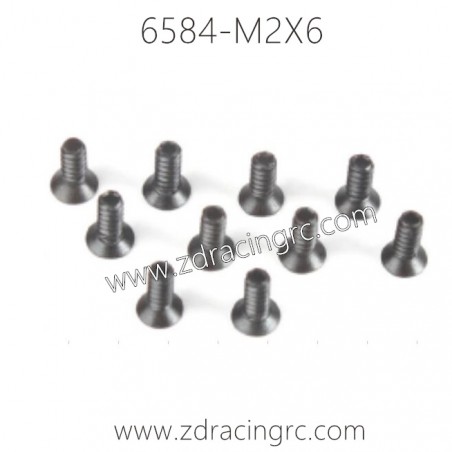 6584 M2X6 Screw Set for ZD RACING 1/16 RC Car 6584 M2X6 Screw Set for ZD RACING 1/16 RC Car