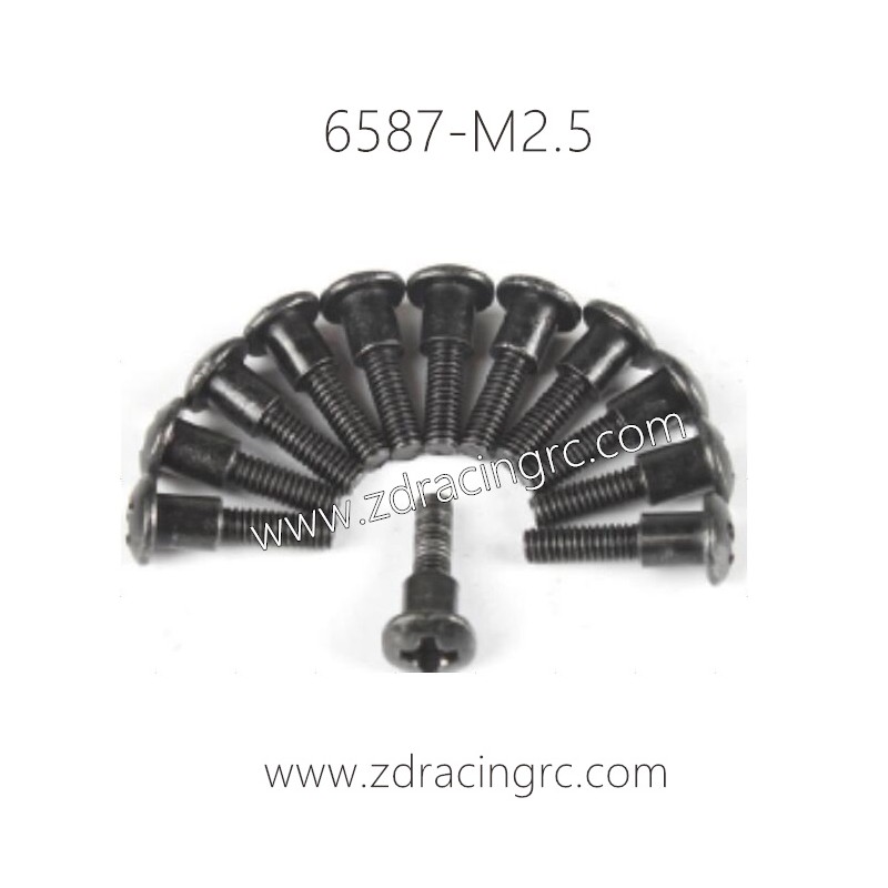 6587 M2.5 Pan head cross screw Steps 4.0 for ZD RACING 1/16 RC Car
