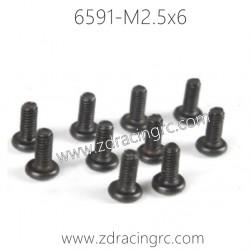 6591 M2.5x6 Screws for ZD RACING 1/16 RC Car