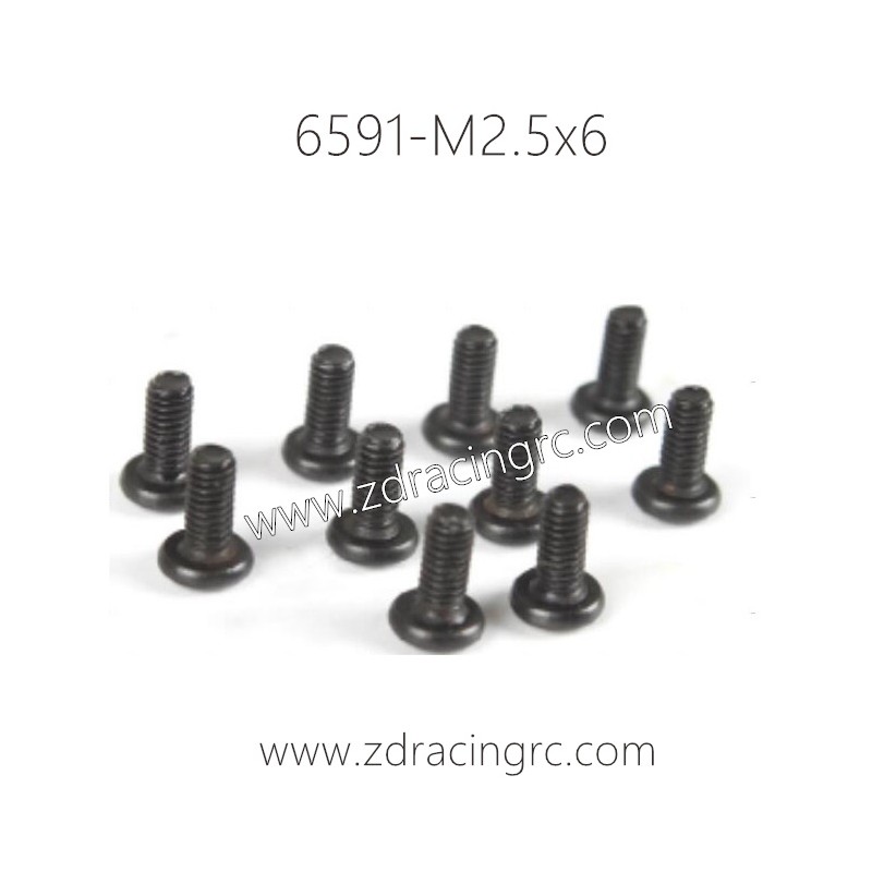 6591 M2.5x6 Screws for ZD RACING 1/16 RC Car