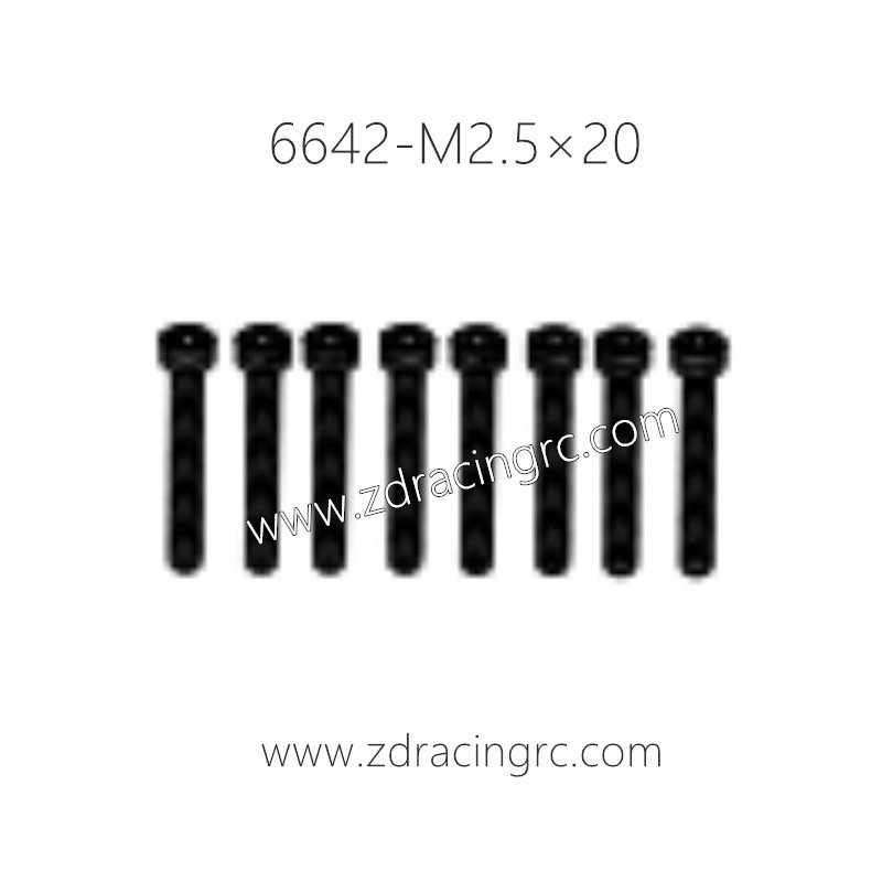 6642 M2.5×20 Button Head Screw for ZD RACING 1/16 RC Car