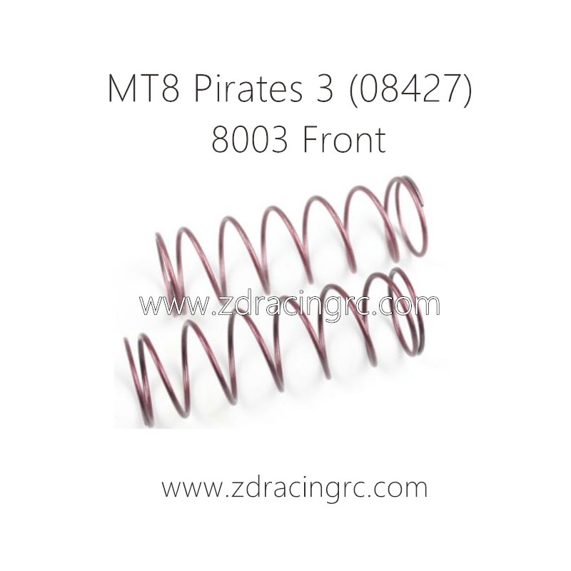 ZD RACING MT8 Pirates 3 Parts 8003 Front Shock Spring