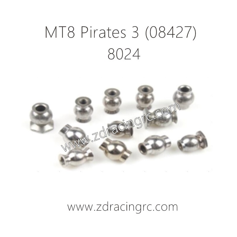 ZD RACING MT8 Pirates 3 1/8 Parts 8024 All ball heads