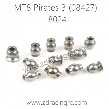 ZD RACING MT8 Pirates 3 1/8 Parts 8024 All ball heads