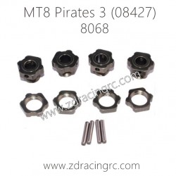 ZD RACING MT8 Pirates 3 08427 Parts 8068 Hex Wheel Hub Mounts