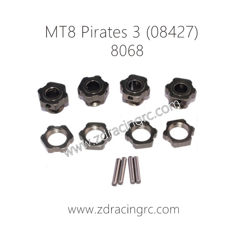ZD RACING MT8 Pirates 3 08427 Parts 8068 Hex Wheel Hub Mounts