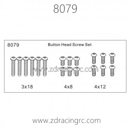 8079 Button Head Screw Set for ZD RACING MT8 Pirates 3
