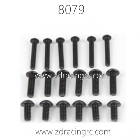 8079 Button Head Screw Set Parts for ZD RACING MT8 Pirates 3 8079 Button Head Screw Set Parts for ZD RACING MT8 Pirates 3