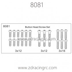8081-Button Head Screw Set for ZD RACING MT8 Pirates 3