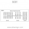 8081-Button Head Screw Set for ZD RACING MT8 Pirates 3