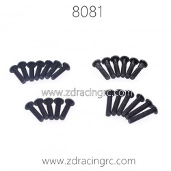 8081-Button Head Screw Set Parts for ZD RACING MT8 Pirates 3
