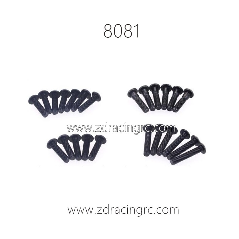 8081-Button Head Screw Set Parts for ZD RACING MT8 Pirates 3