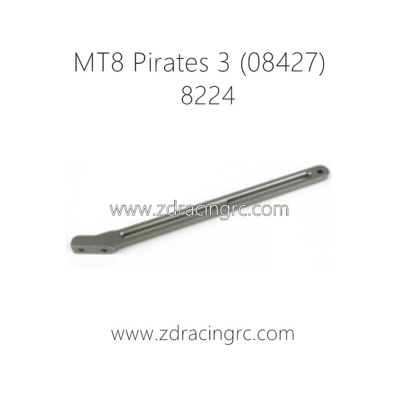8224 CNC Rear support Brace Aluminum alloy Parts for ZD RACING MT8 Pirates 3