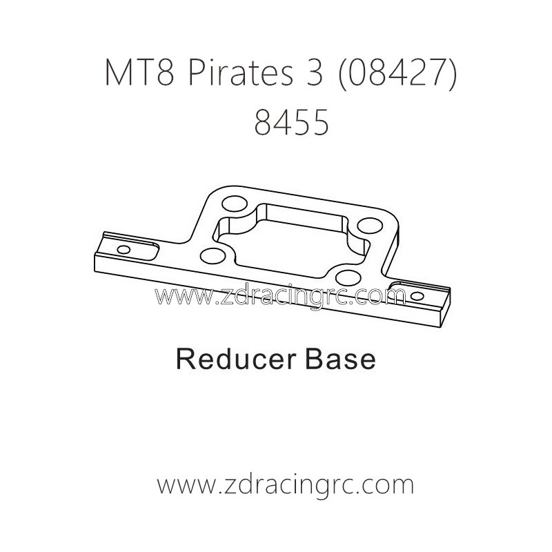 ZD RACING MT8 Pirates 3 Parts 8455 Reducer Base