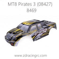 ZD RACING MT8 Pirates 3 Parts 8469 Black body for Monster truck 08427