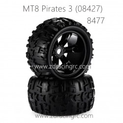ZD RACING MT8 Pirates 3 Parts 8477 Pre-Glued Tire
