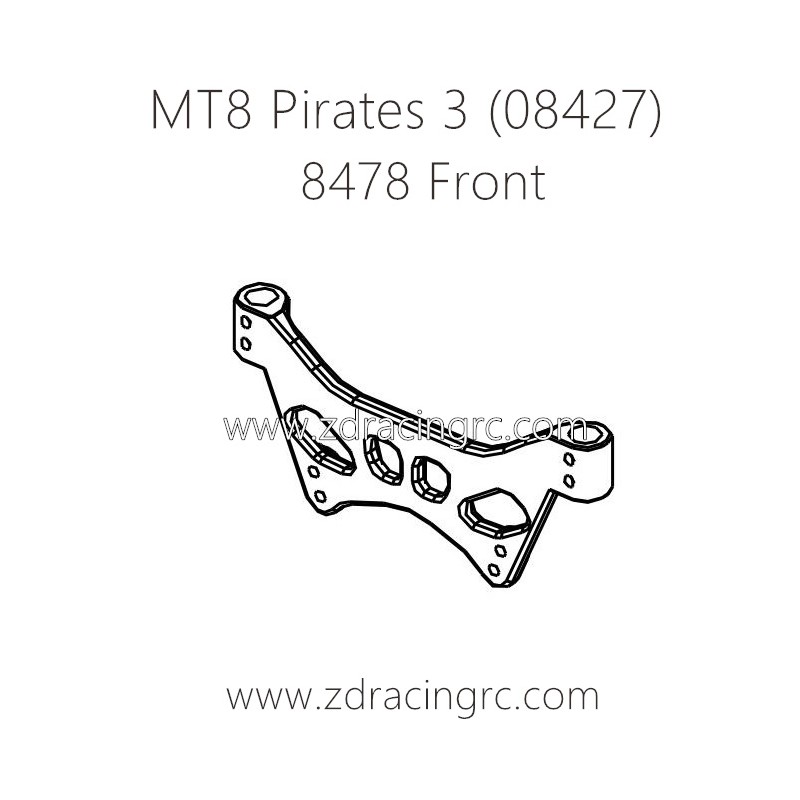 ZD RACING MT8 Pirates 3 Parts 8478 Front Body Stents