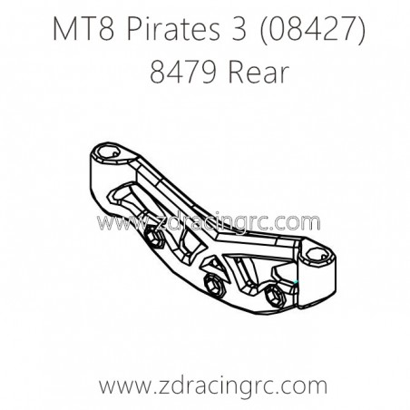 ZD RACING MT8 Pirates 3 Parts 8479 Rear Body Stents