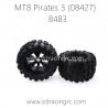 ZD RACING MT8 Pirates 3 1/8 Parts 8483 Wheels Tires